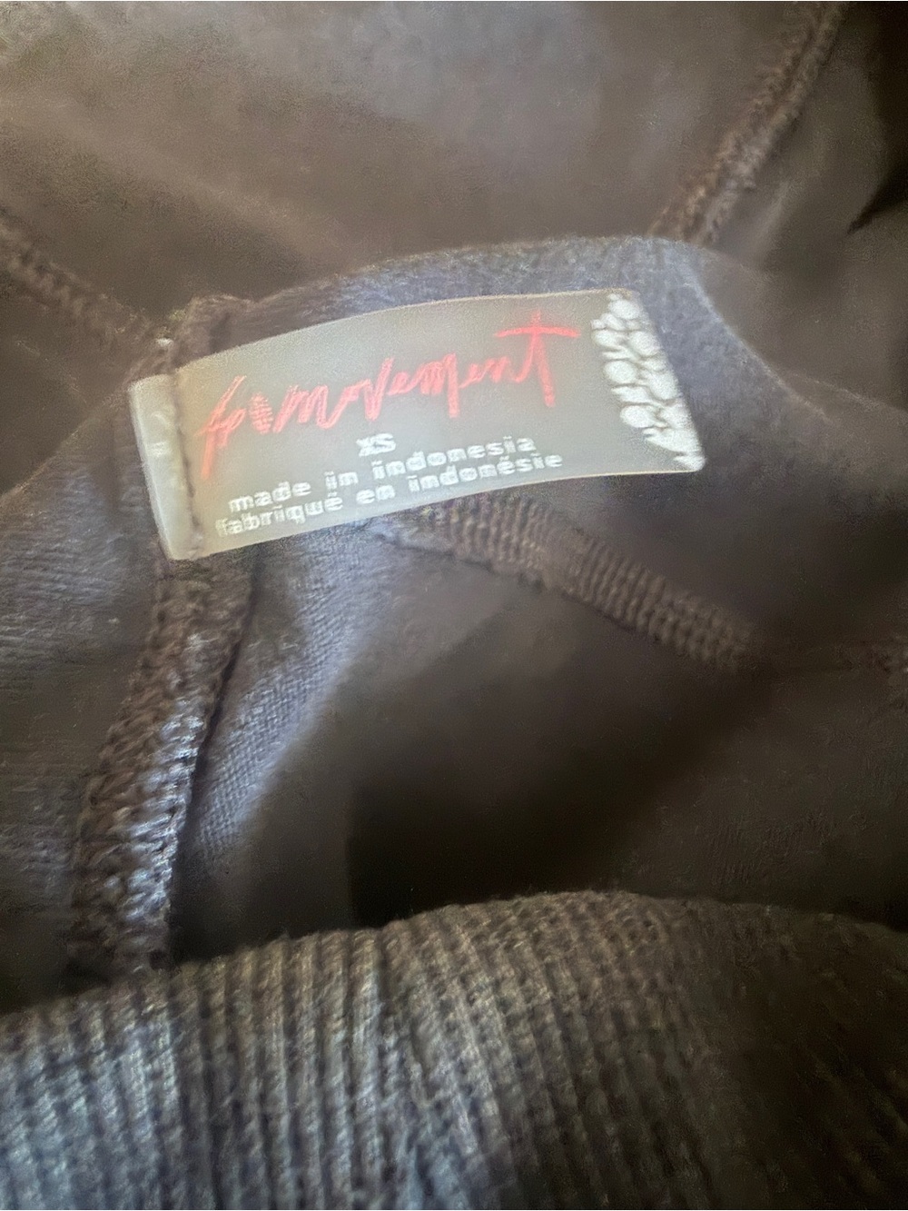 Free People Charcoal Black High-Rise Athletic Bike Shorts - Picture 3 of 3